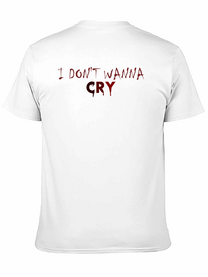 Camiseta Negra I Dont Wanna Cry para Hombre
