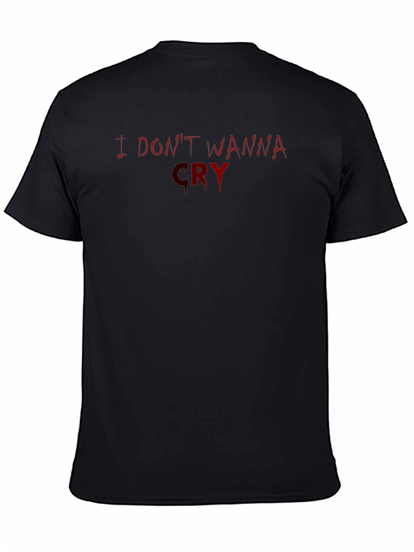 Camiseta Negra I Dont Wanna Cry para Hombre