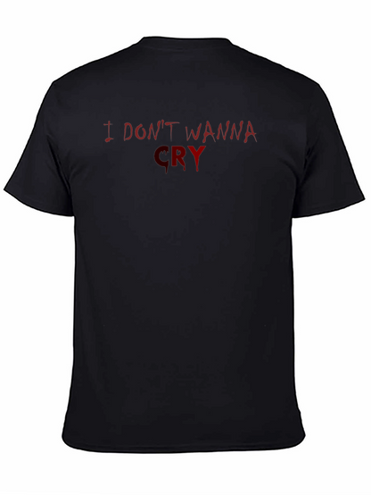 Camiseta Negra I Dont Wanna Cry para Hombre