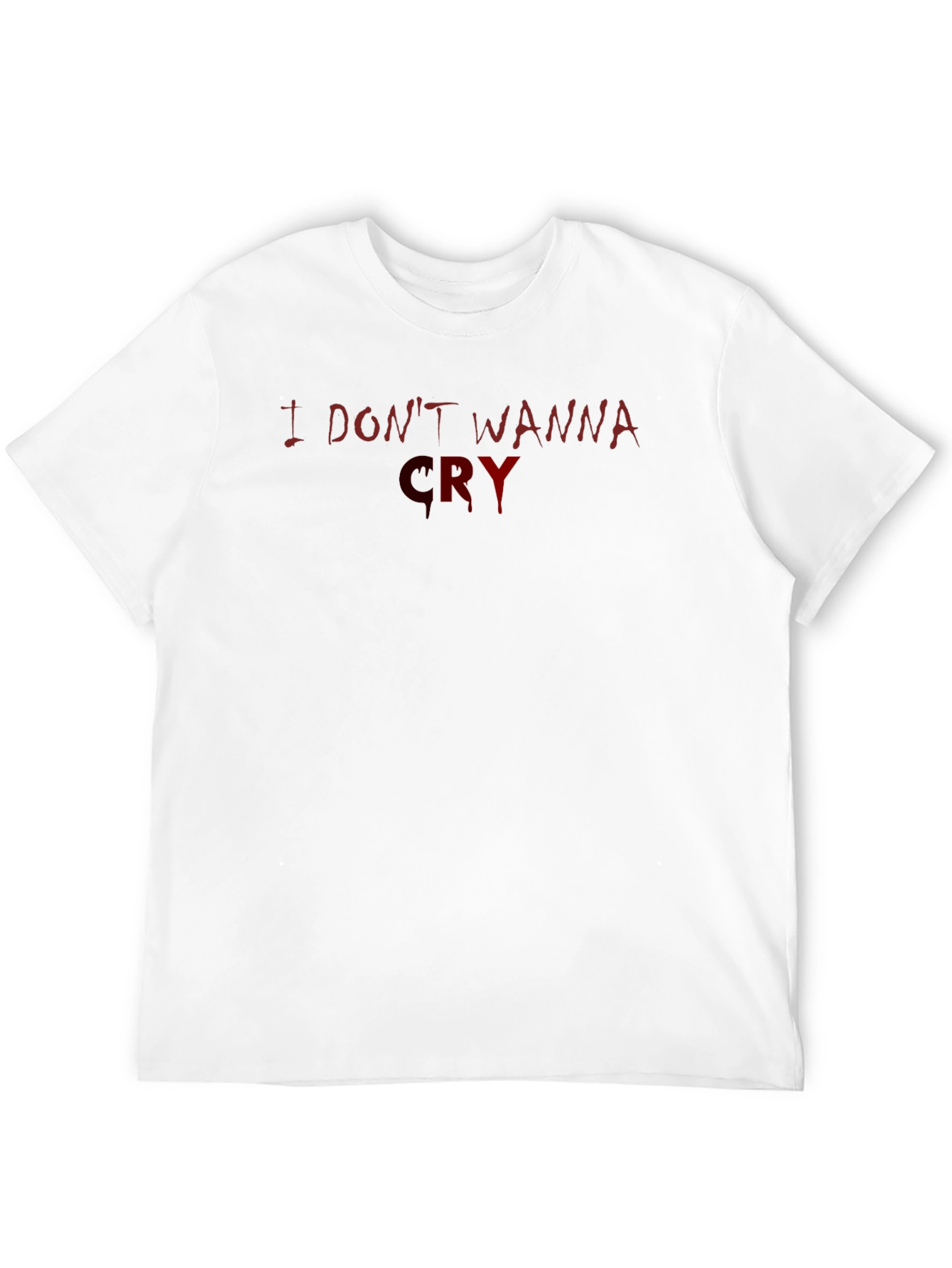 Camiseta Negra I Dont Wanna Cry para Hombre