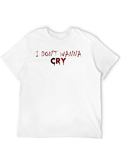 Camiseta Negra I Dont Wanna Cry para Hombre