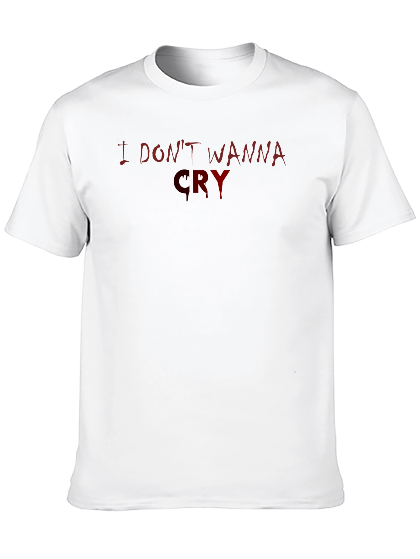 Camiseta Negra I Dont Wanna Cry para Hombre