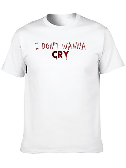Camiseta Negra I Dont Wanna Cry para Hombre
