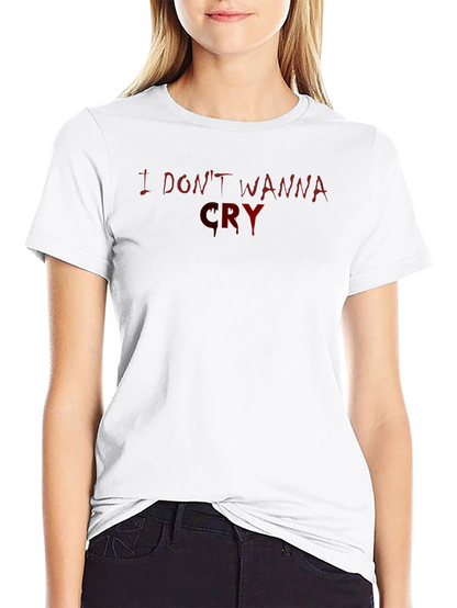 Camiseta Negra I Dont Wanna Cry para Hombre