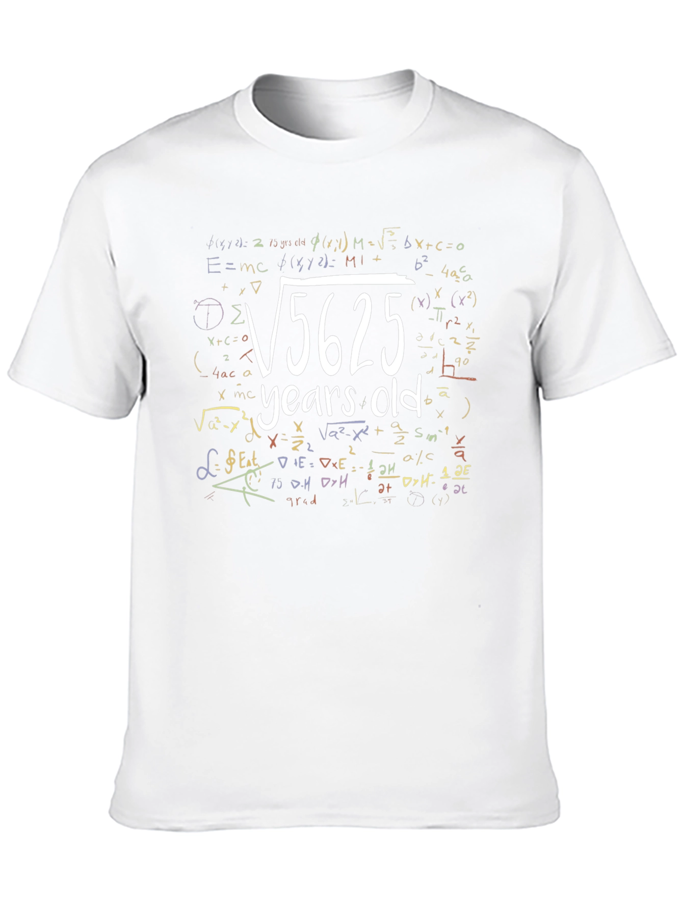 Camiseta Negra Raíz Cuadrada 5625 Años