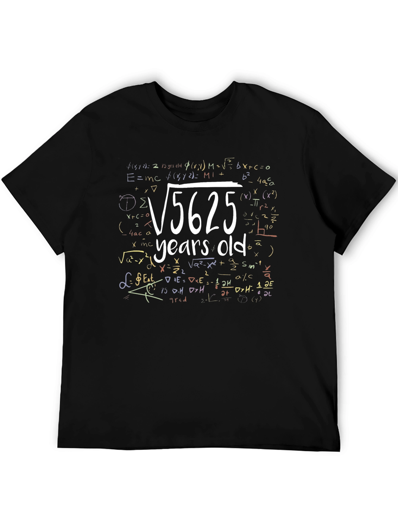 Camiseta Negra Raíz Cuadrada 5625 Años