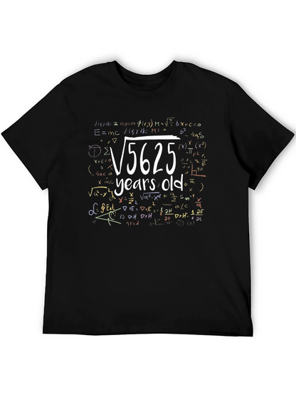 Camiseta Negra Raíz Cuadrada 5625 Años