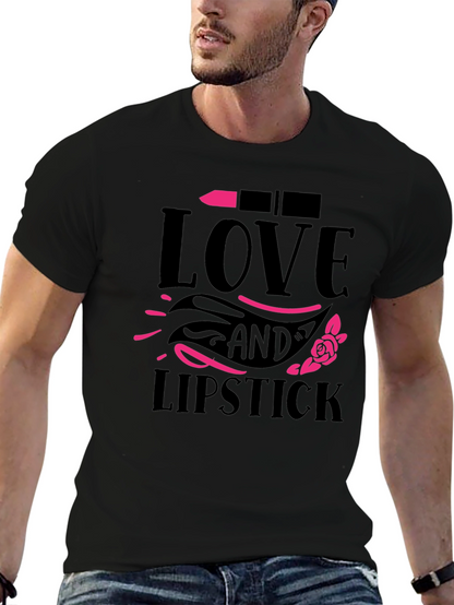 Camiseta Negra Love and Lipstick