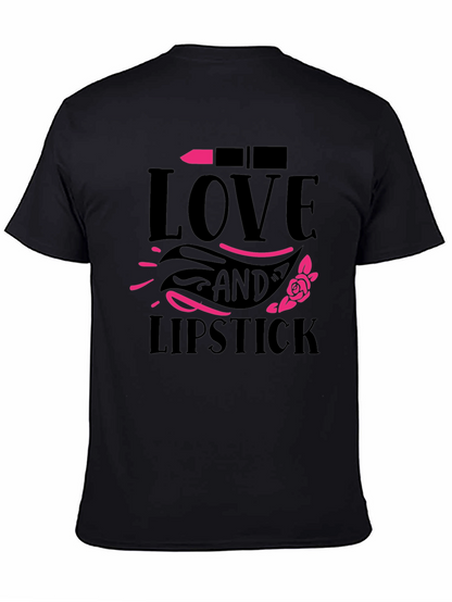 Camiseta Negra Love and Lipstick