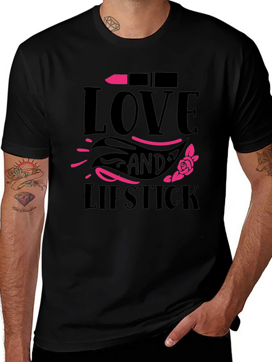Camiseta Negra Love and Lipstick