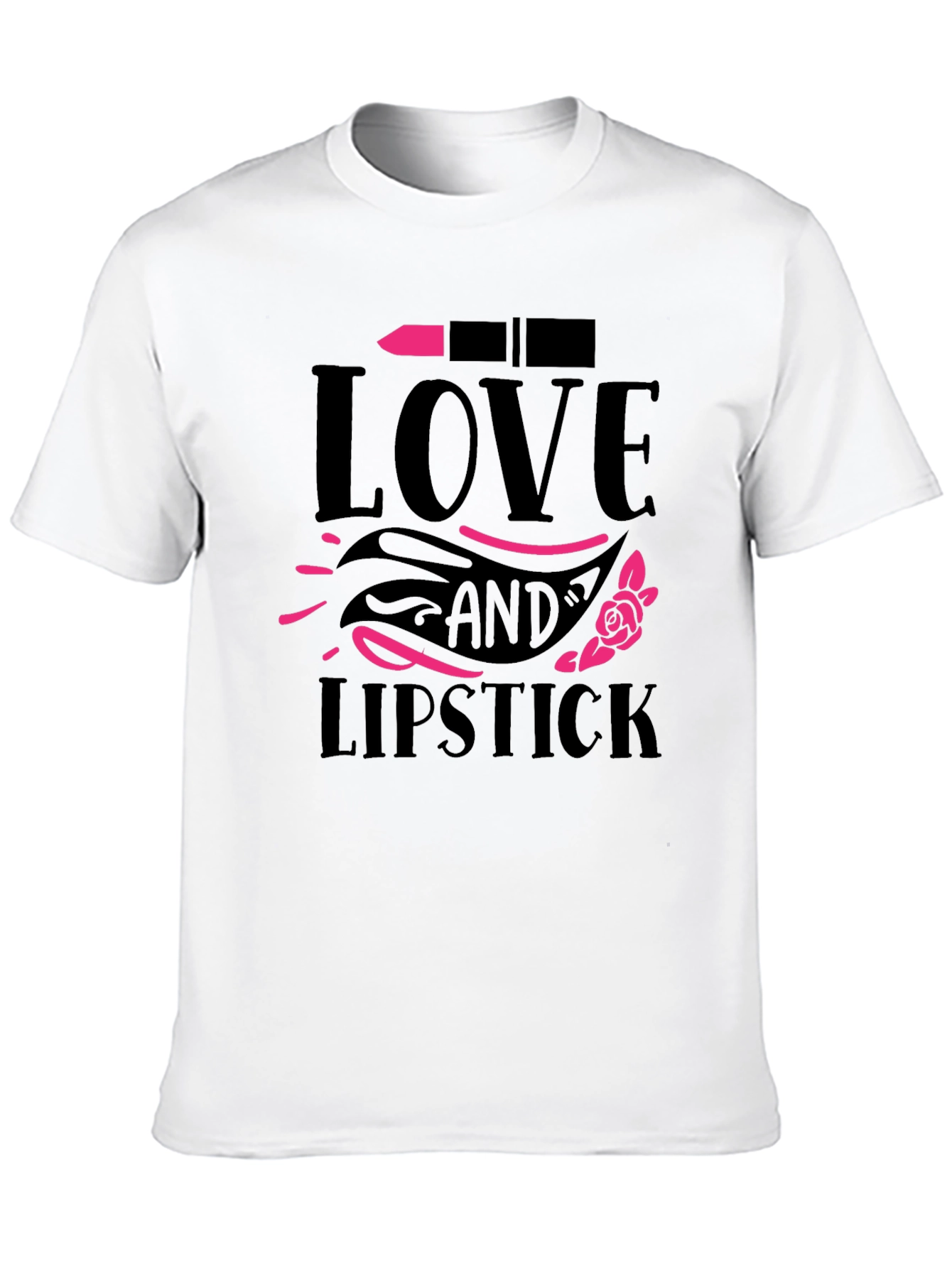 Camiseta Negra Love and Lipstick