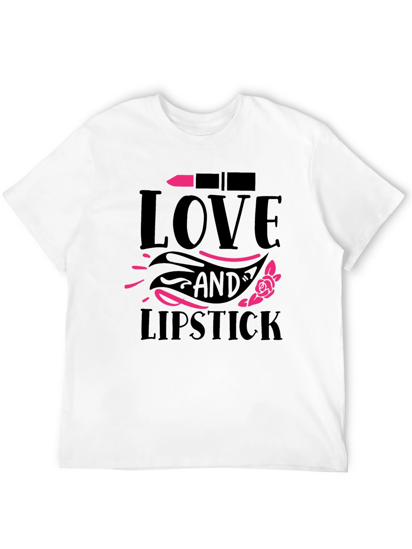 Camiseta Negra Love and Lipstick