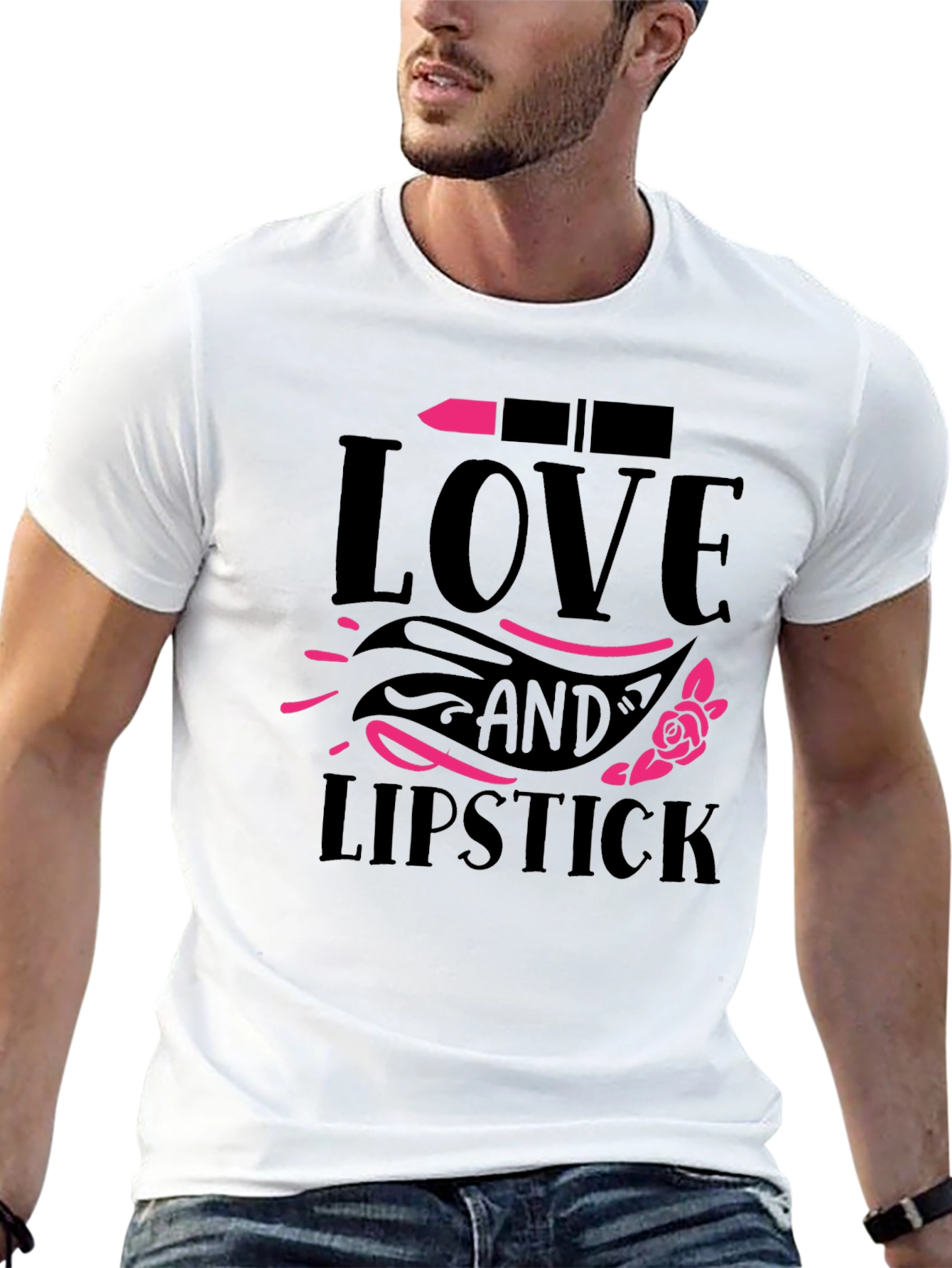 Camiseta Negra Love and Lipstick