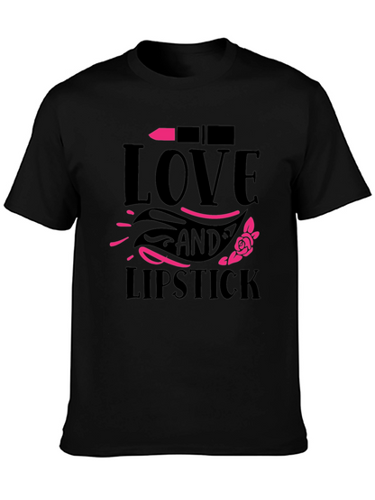 Camiseta Negra Love and Lipstick