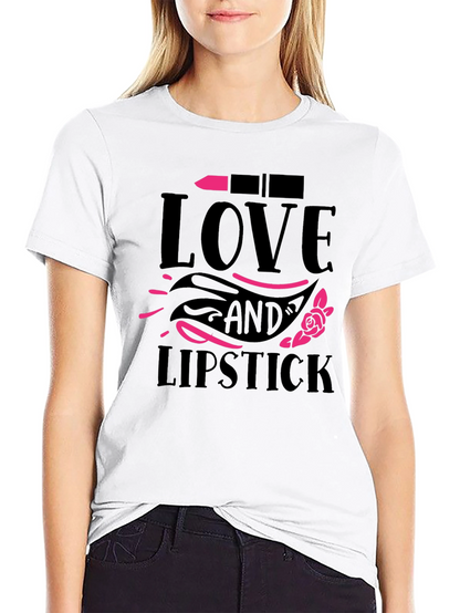 Camiseta Negra Love and Lipstick