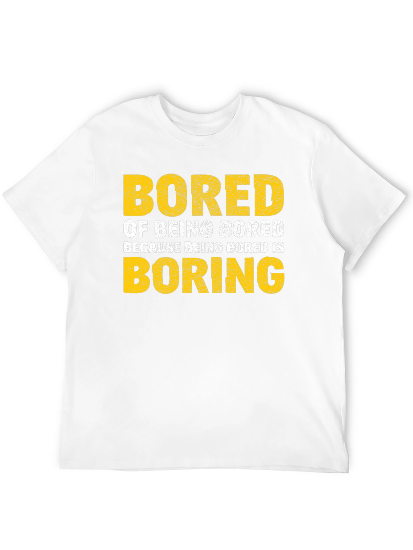 Camiseta Negra con Texto Bored Boring