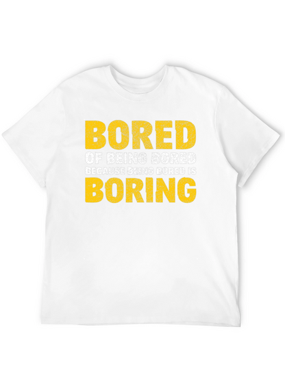 Camiseta Negra con Texto Bored Boring