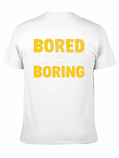 Camiseta Negra con Texto Bored Boring