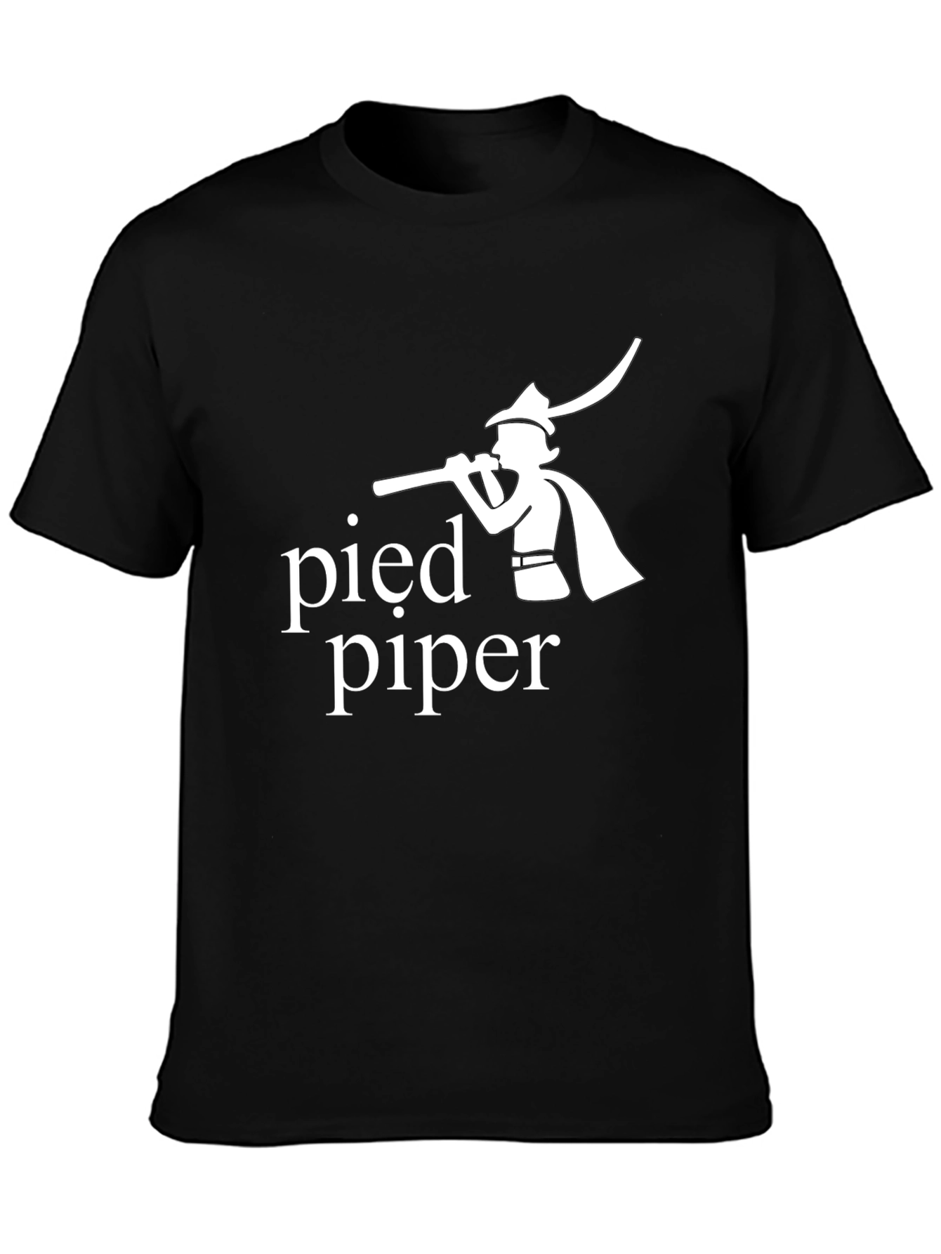Camiseta Negra Pied Piper Algodón Suave Hombre
