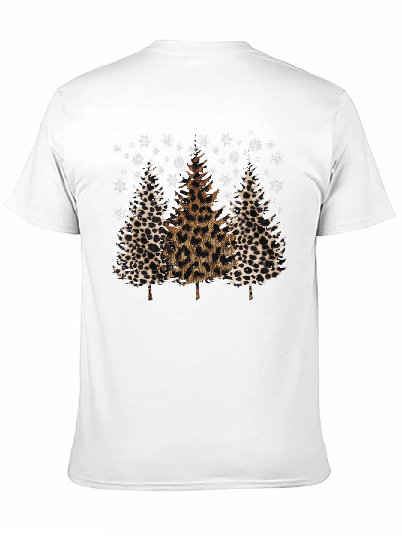 Camiseta Navideña con Estampado de Leopardo