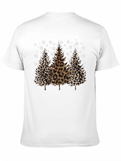 Camiseta Navideña con Estampado de Leopardo