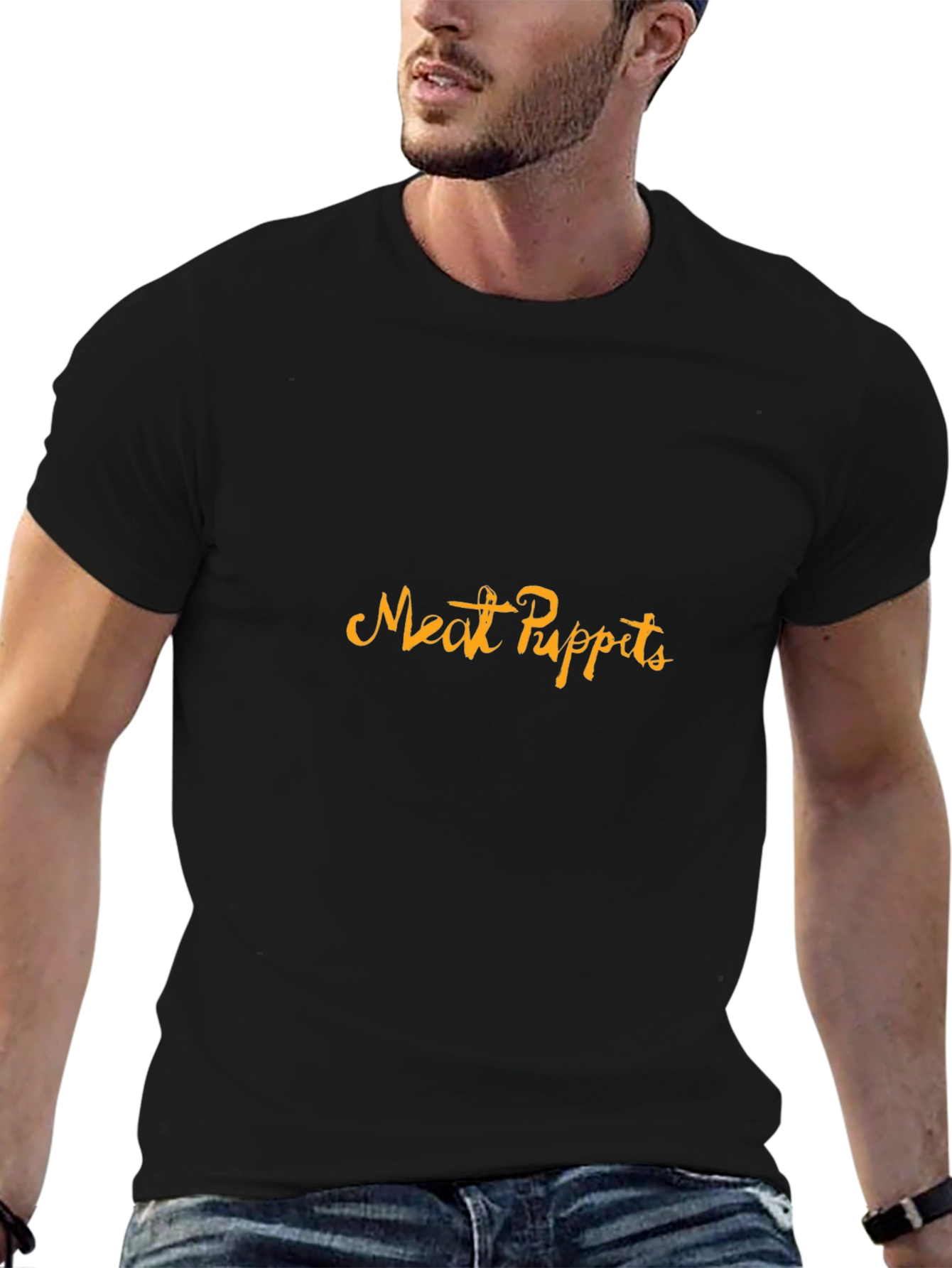 Camiseta Negra Meat Puppets - Estilo Casual y Cómoda