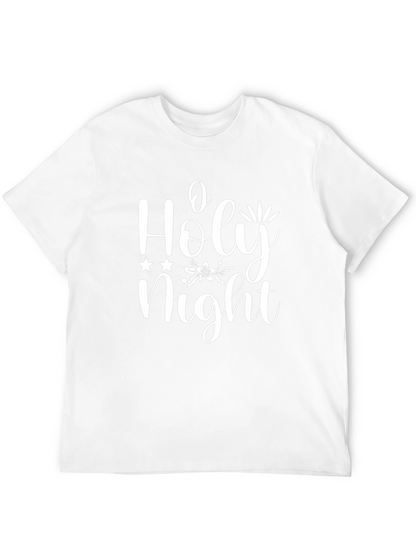 Camiseta Negra O Holy Night Navideña