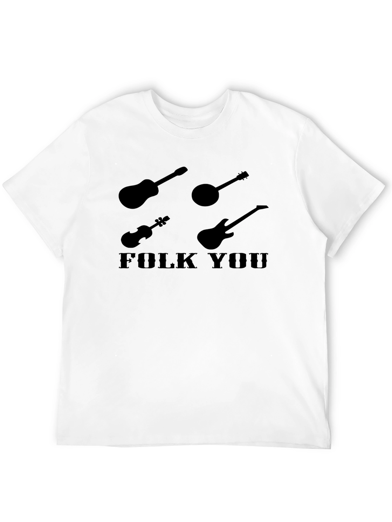 Camiseta Negra Folk You para Amantes de la Música