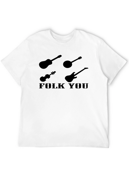 Camiseta Negra Folk You para Amantes de la Música