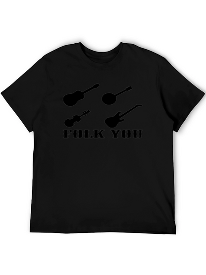 Camiseta Negra Folk You para Amantes de la Música