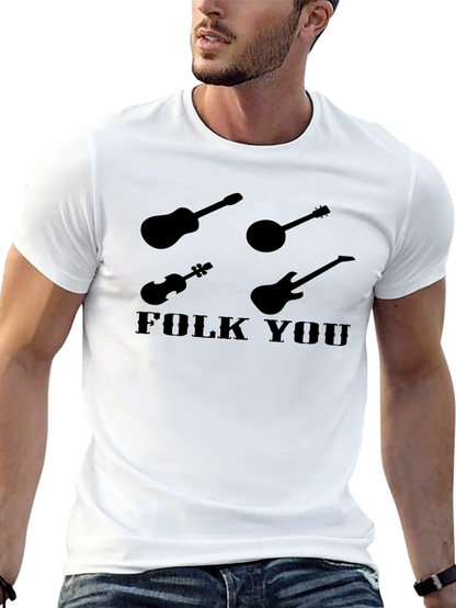 Camiseta Negra Folk You para Amantes de la Música