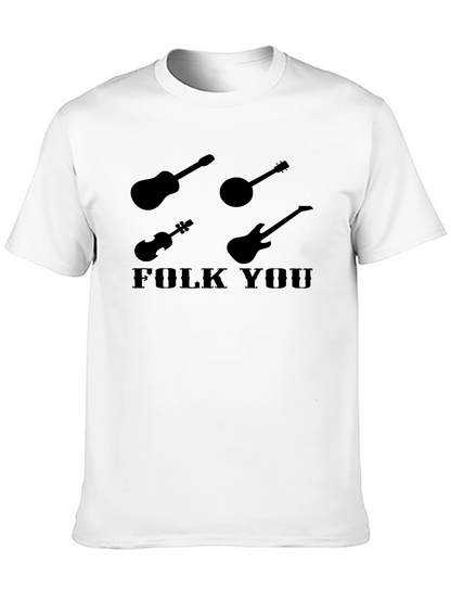 Camiseta Negra Folk You para Amantes de la Música