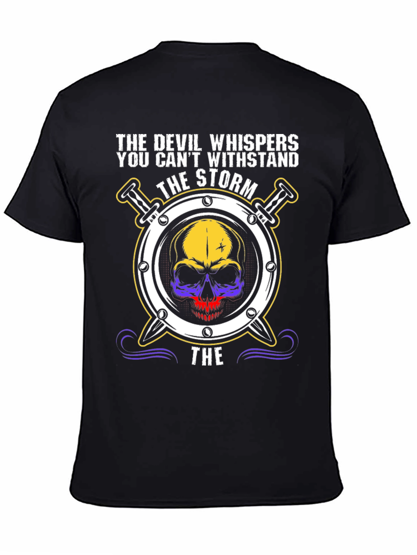 Camiseta The Devil Whispers con Diseño de Calavera
