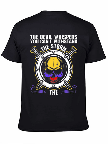 Camiseta The Devil Whispers con Diseño de Calavera