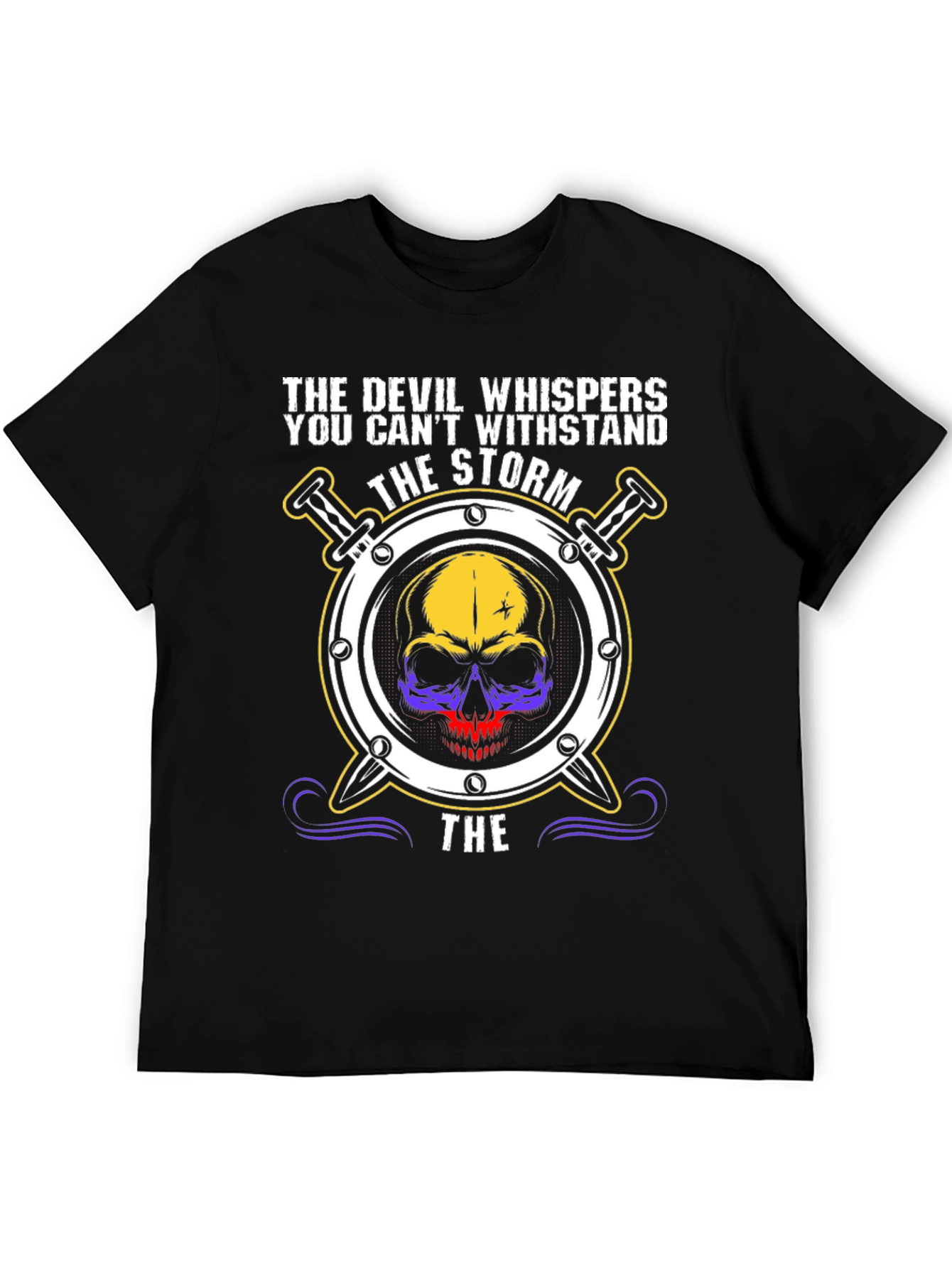 Camiseta The Devil Whispers con Diseño de Calavera