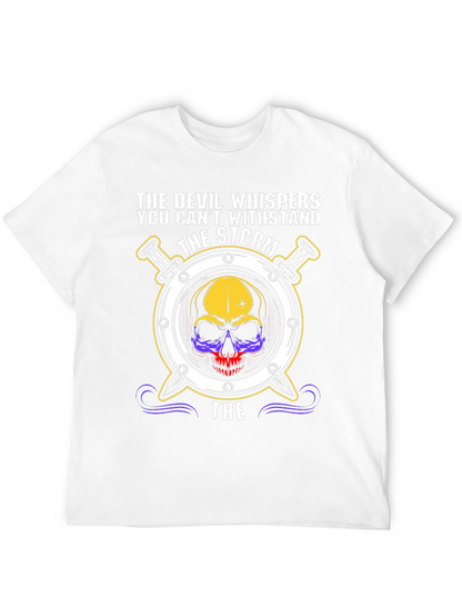 Camiseta The Devil Whispers con Diseño de Calavera
