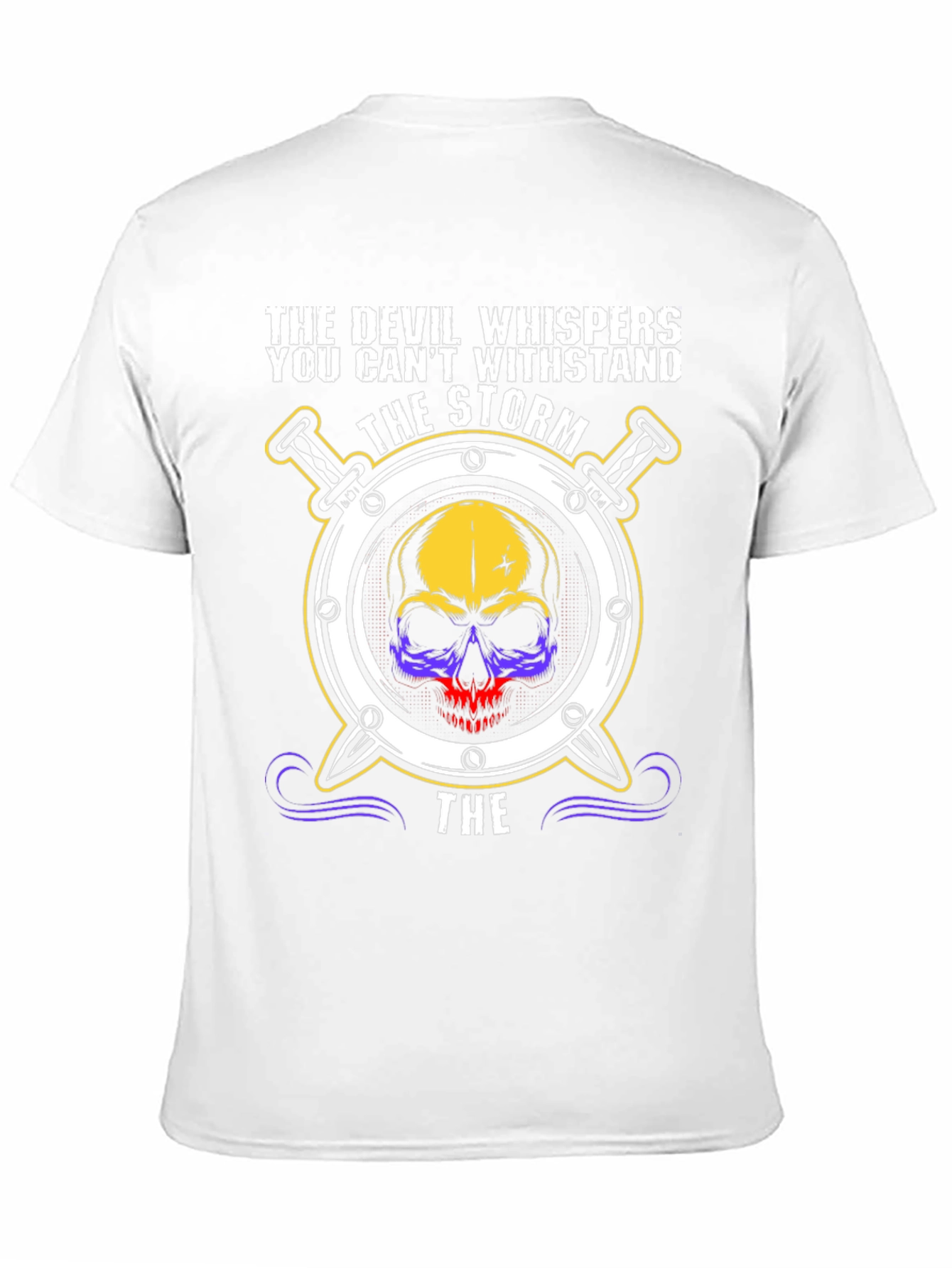 Camiseta The Devil Whispers con Diseño de Calavera