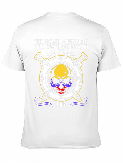 Camiseta The Devil Whispers con Diseño de Calavera