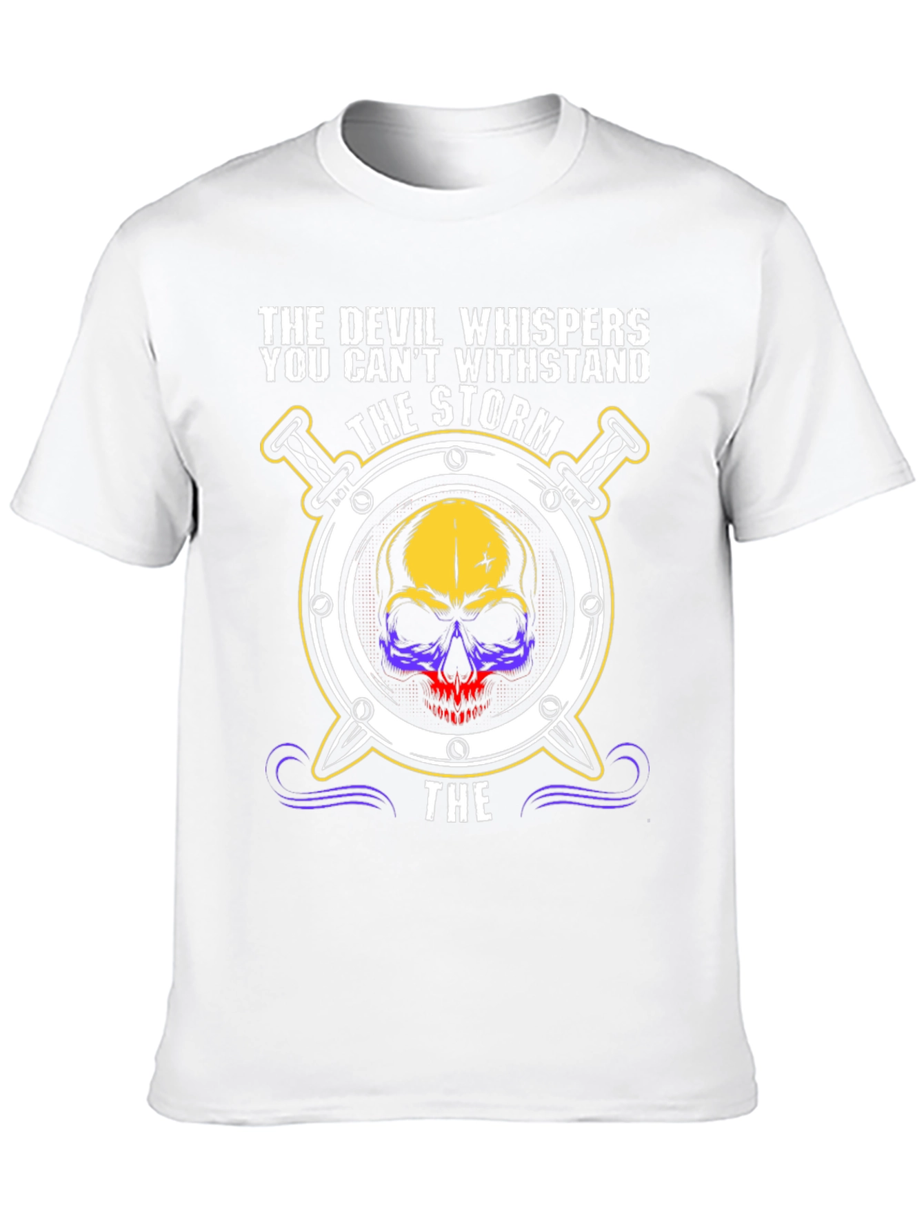 Camiseta The Devil Whispers con Diseño de Calavera