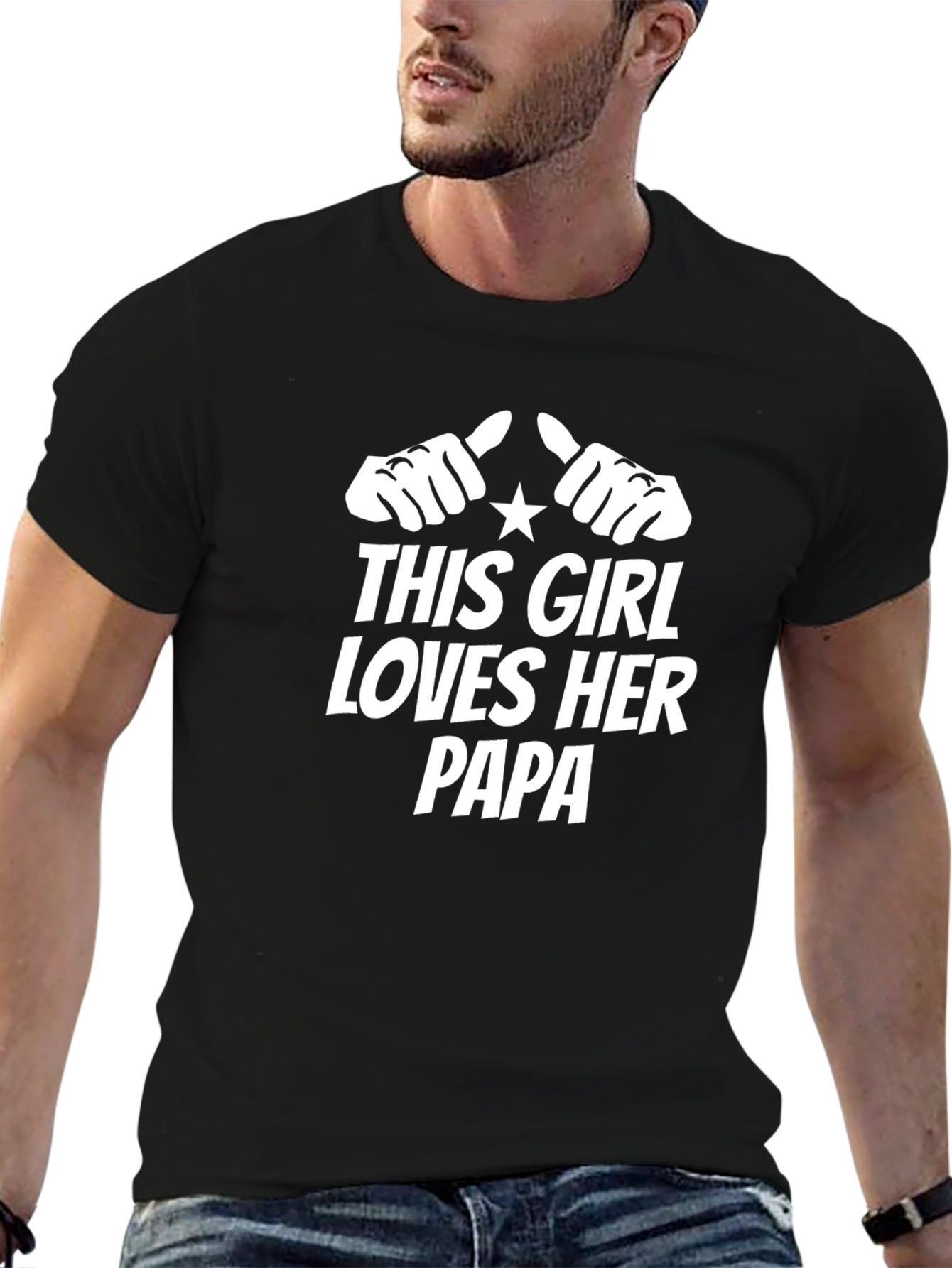 Camiseta Negra: Esta Chica Ama a Su Papá