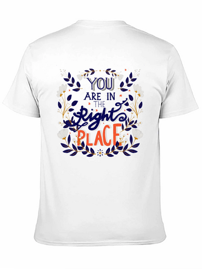 Camiseta Negra con Diseño Floral y Frase Motivacional