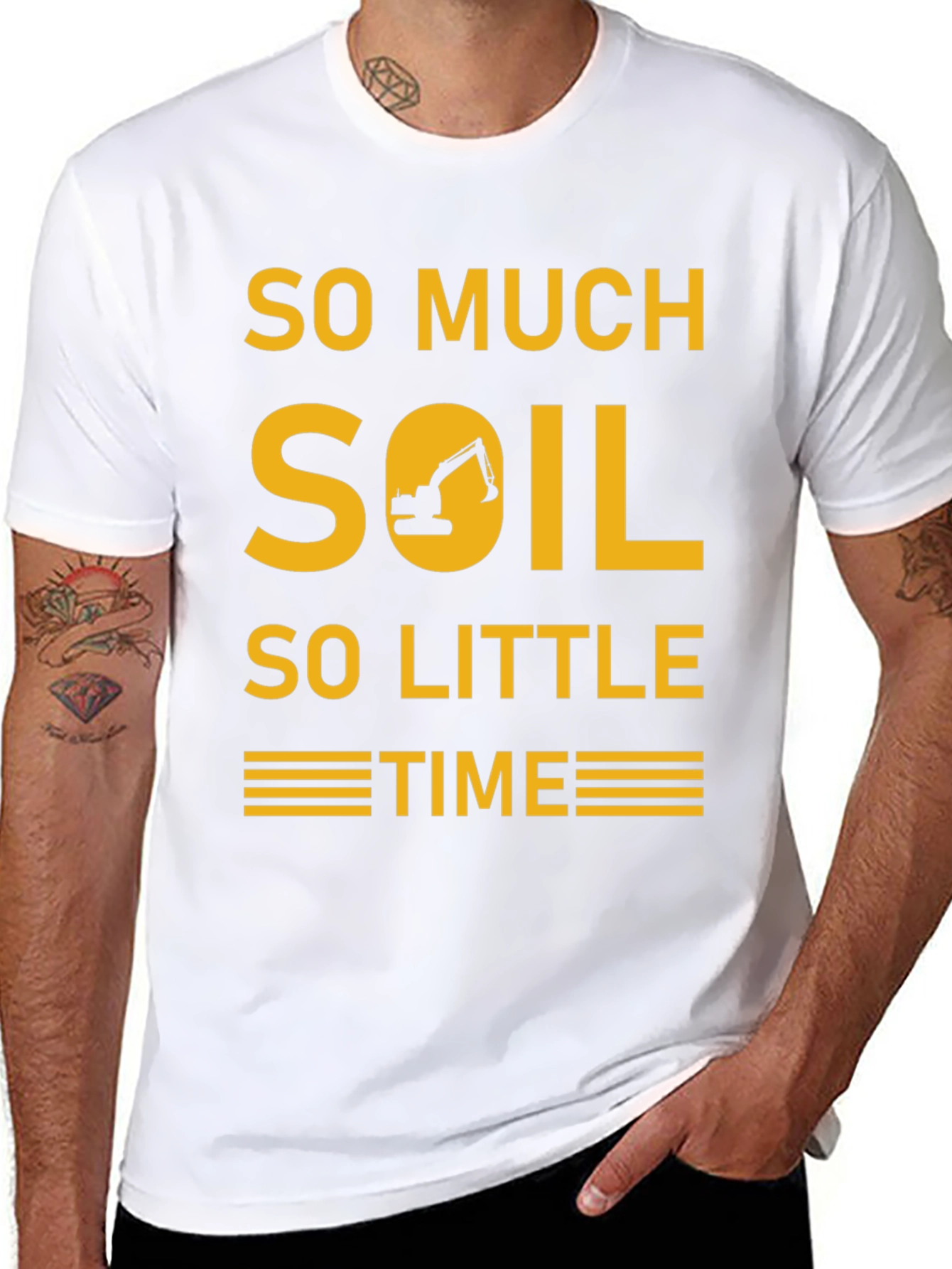 Camiseta Excavadora - Demasiada Tierra Poco Tiempo