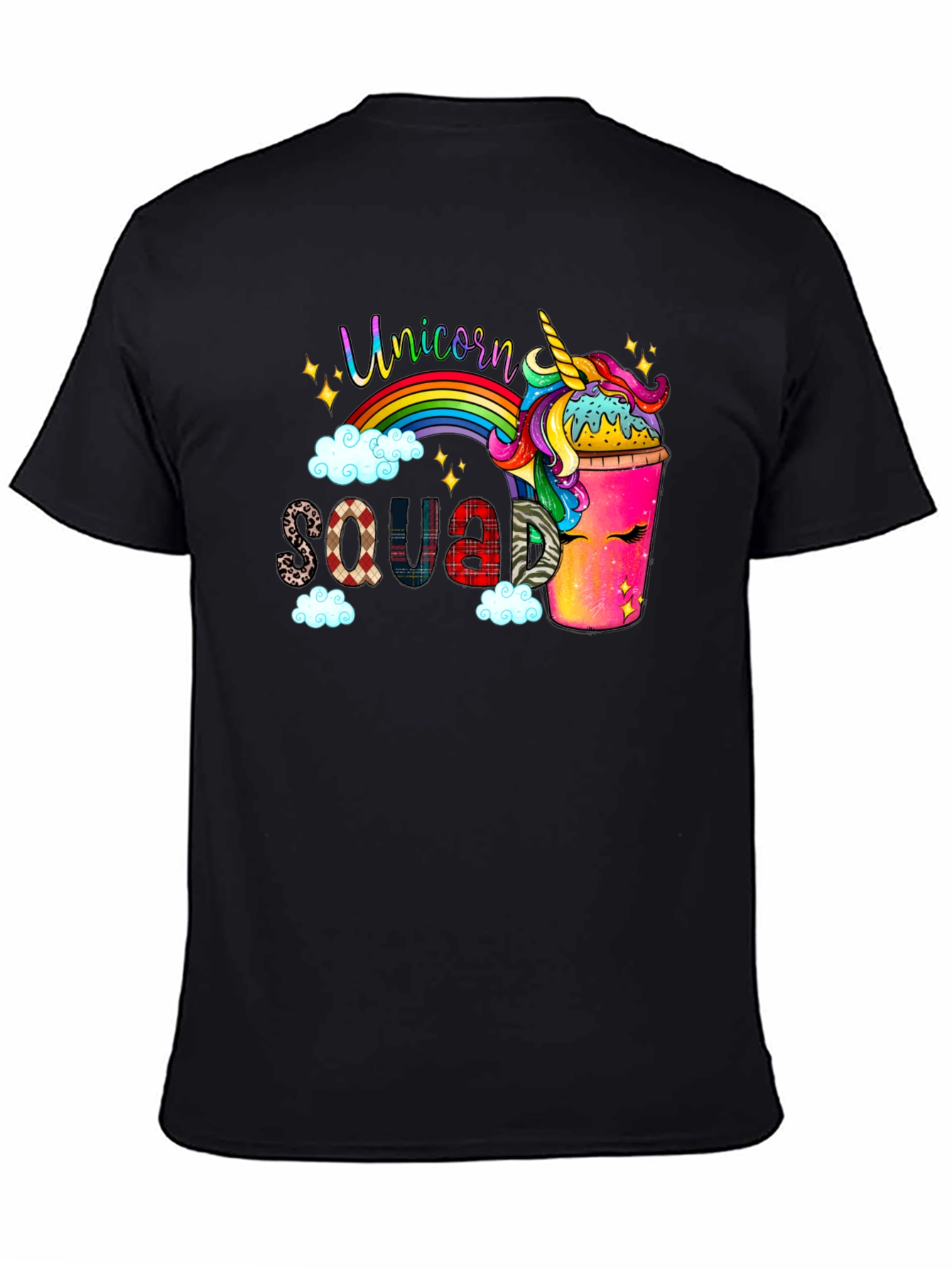 Camiseta Negra Unicorn Squad