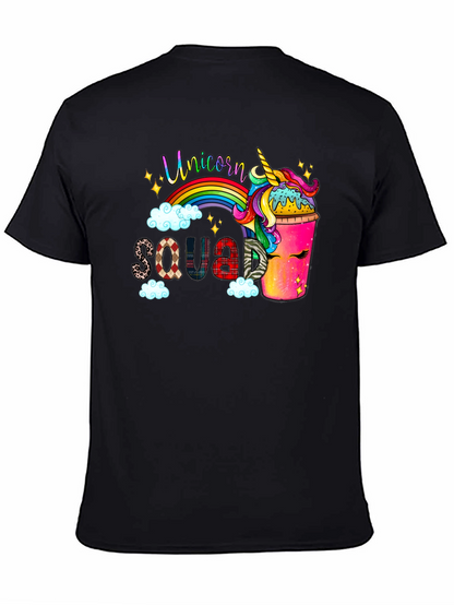 Camiseta Negra Unicorn Squad