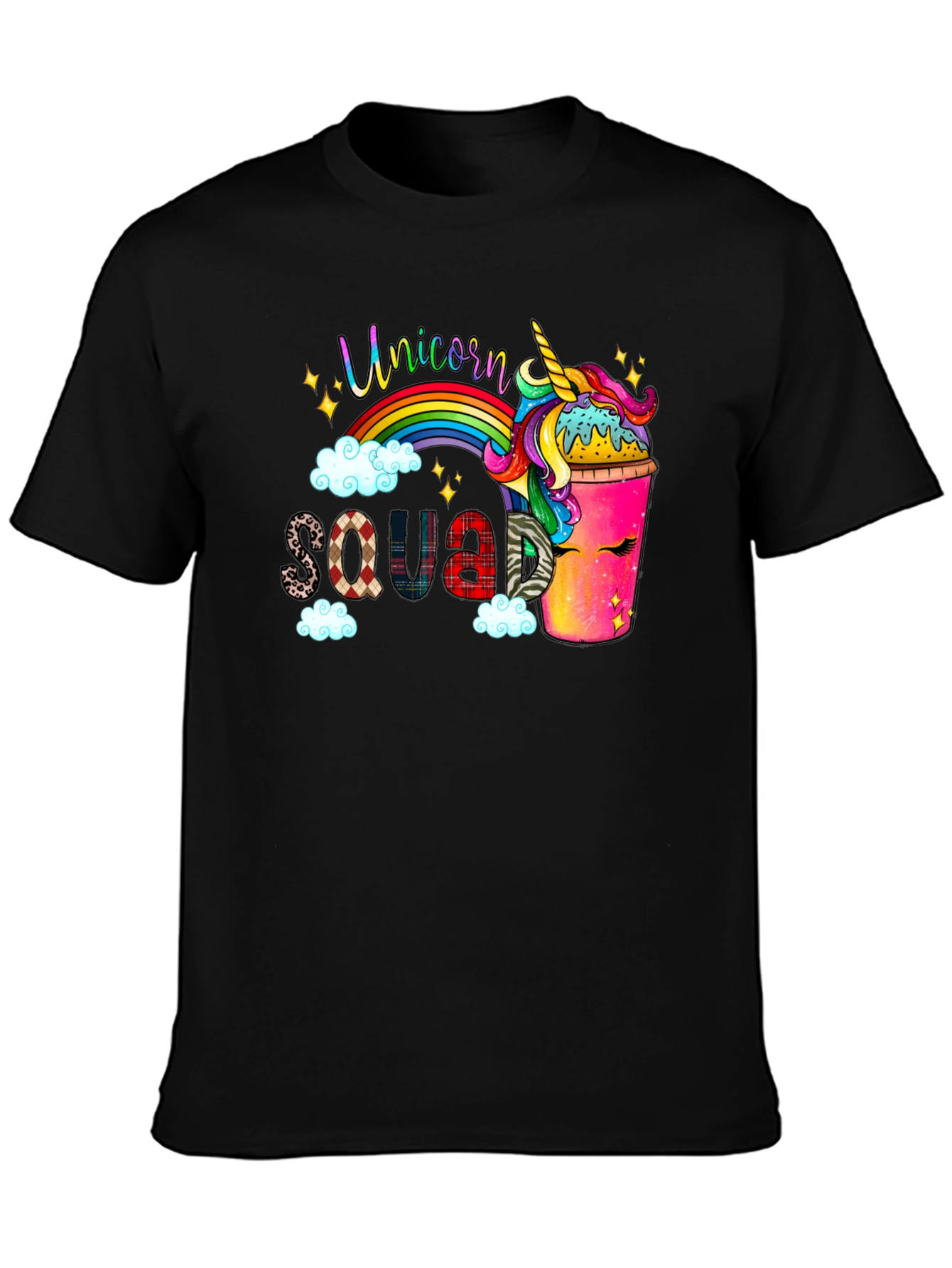 Camiseta Negra Unicorn Squad