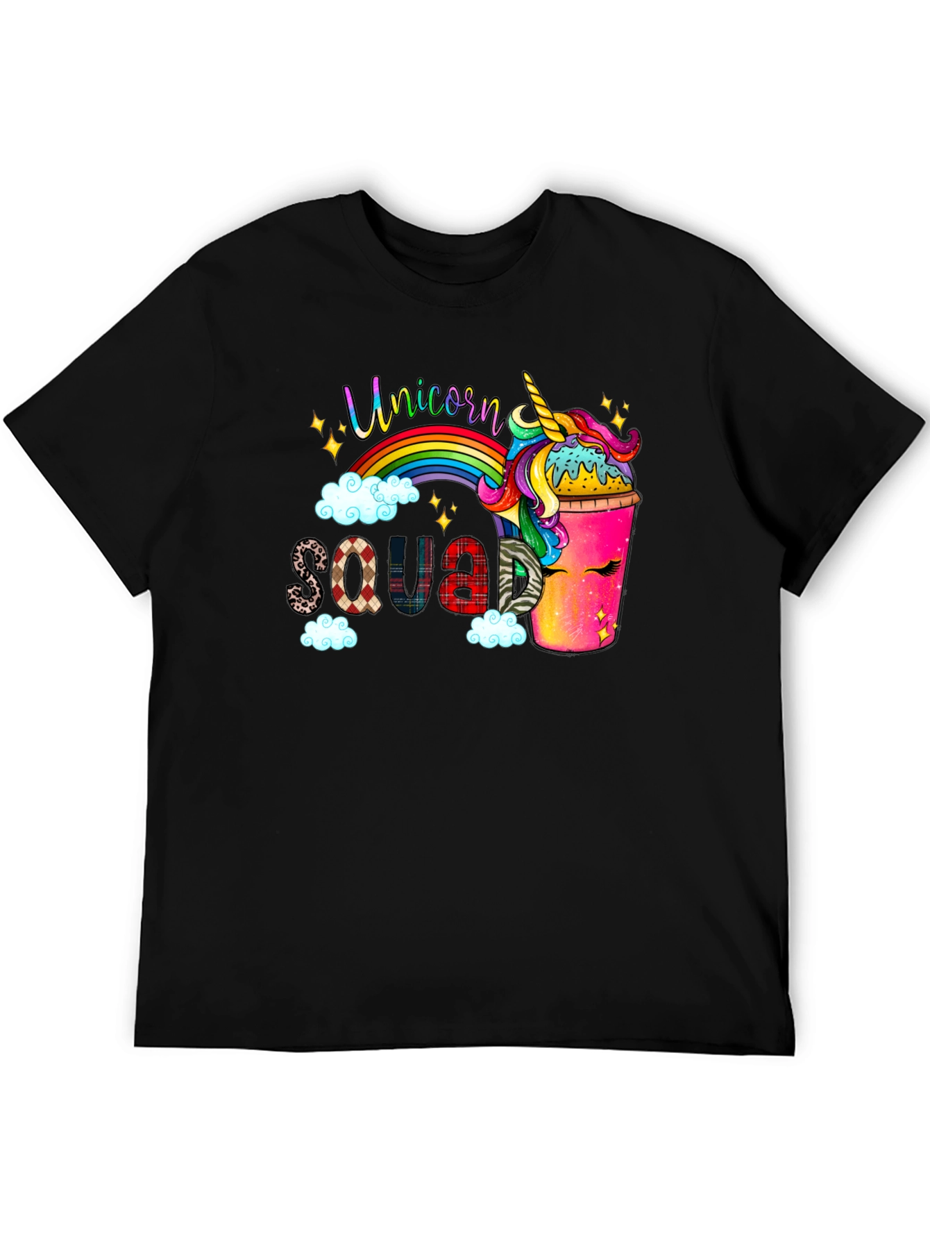 Camiseta Negra Unicorn Squad