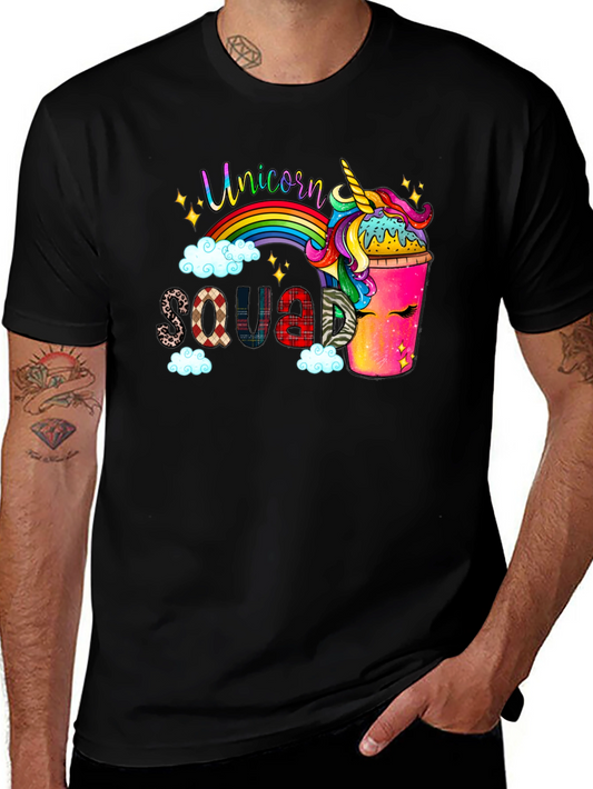Camiseta Negra Unicorn Squad