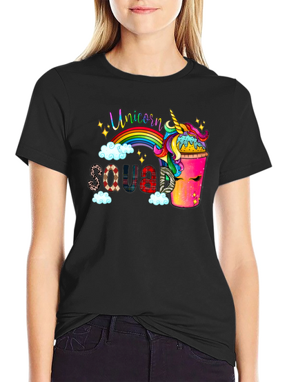 Camiseta Negra Unicorn Squad