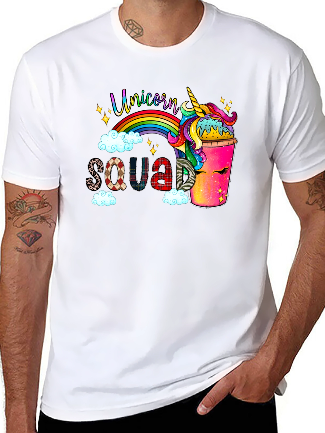 Camiseta Negra Unicorn Squad