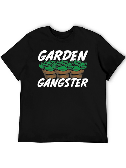 Camiseta Negra Garden Gangster para Amantes de la Jardinería